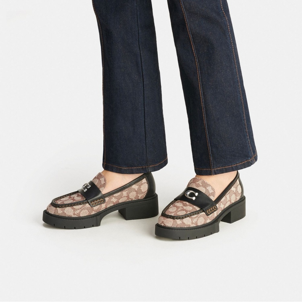 Coach Leah loafers in signature jacquard